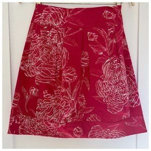 Anthropologie Leifsdottir Structured Pink and White Skirt